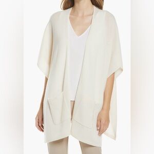 NWOT Nordstrom cashmere ruana one size, color ivory cloud